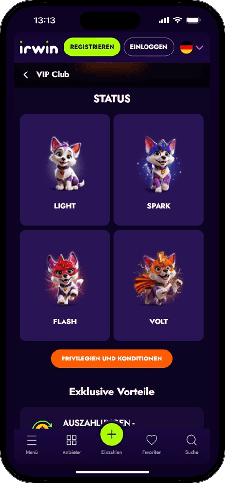 Irwin Casino Treueprogramm